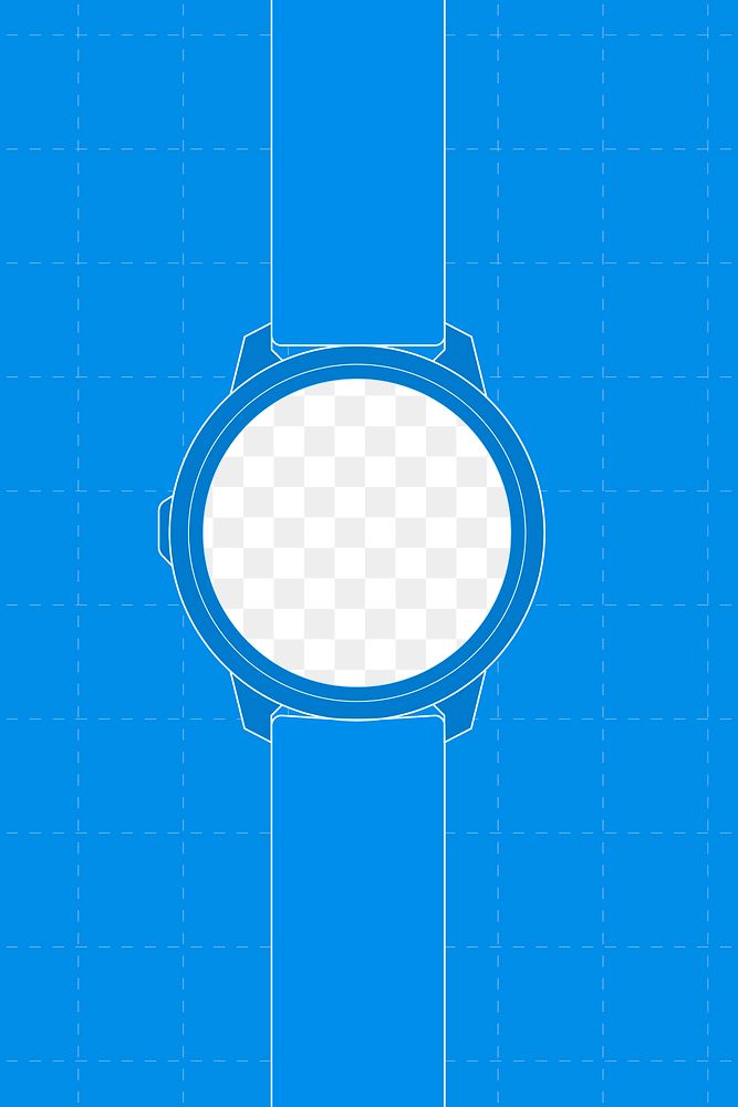 Smartwatch png screen mockup, health tracker device illustration