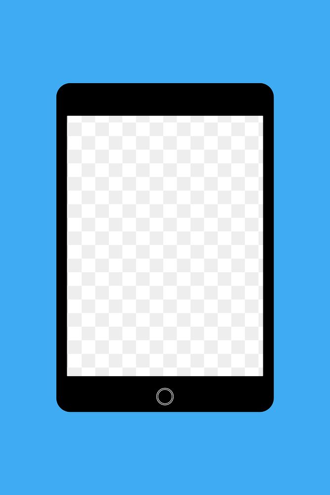 Tablet png transparent screen mockup, digital device illustration