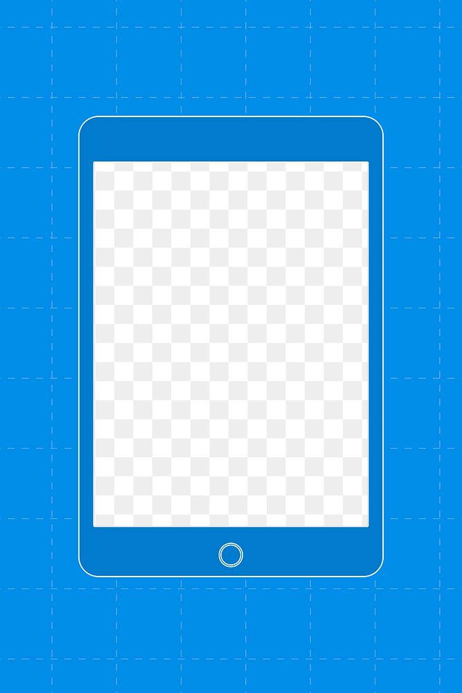 iPad png transparent screen mockup, digital device illustration