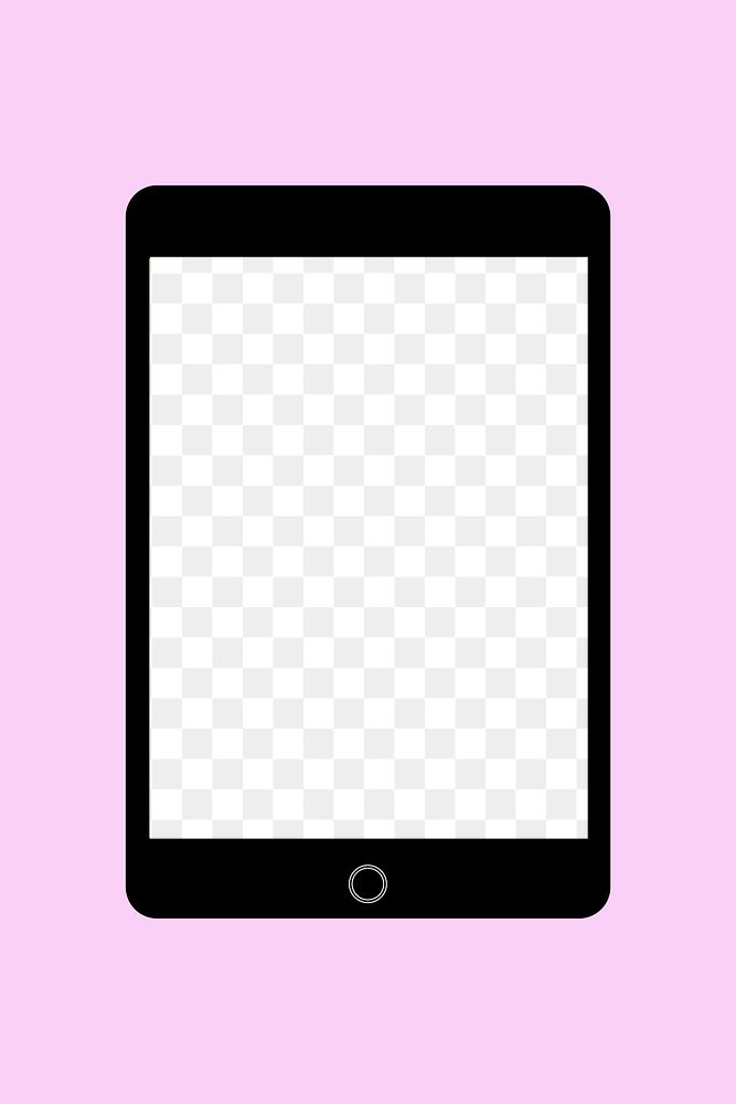 Tablet png transparent screen mockup, digital device illustration