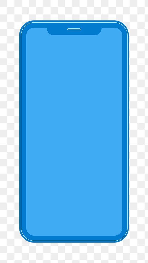 Blue mobile phone png sticker, clipart illustration