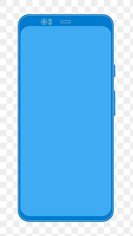 Blue phone png sticker, clipart illustration