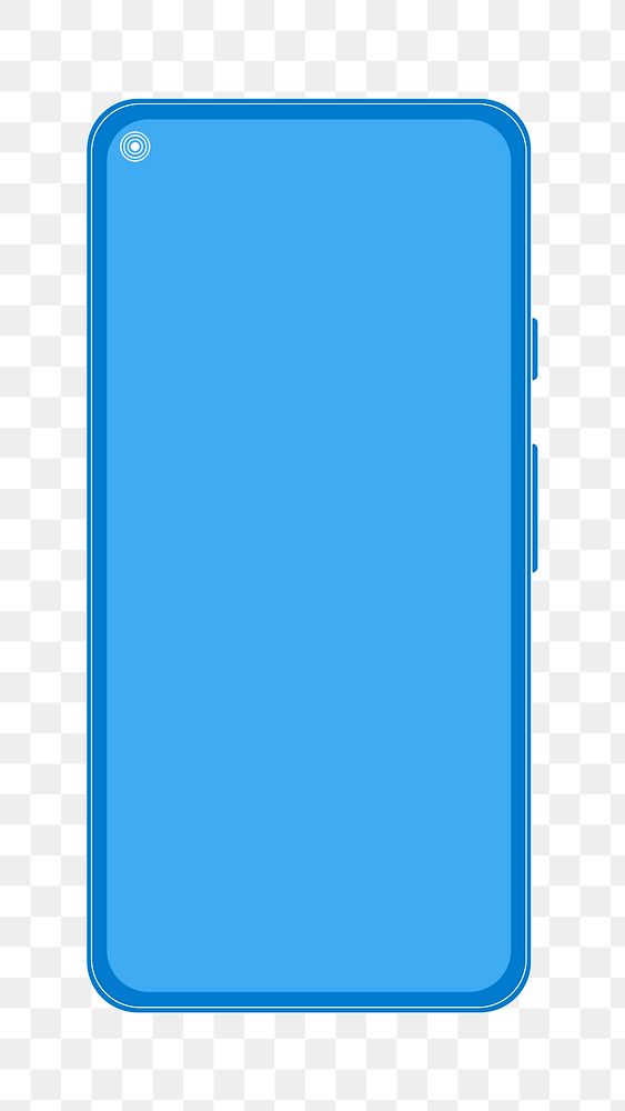 Blue smartphone png sticker, clipart illustration