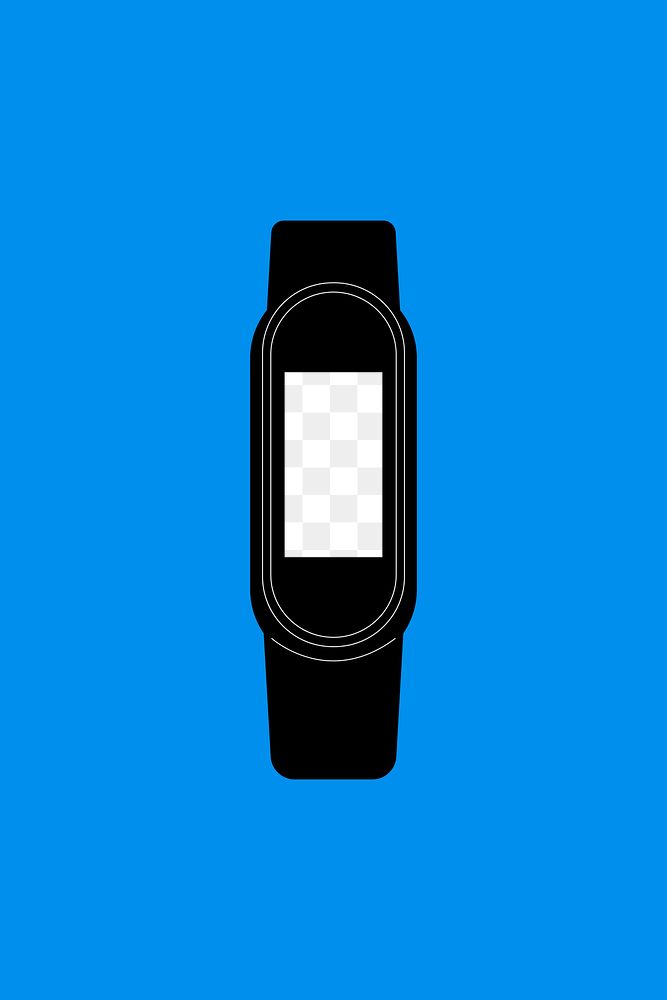 Smartwatch png transparent screen mockup, health tracker device illustration