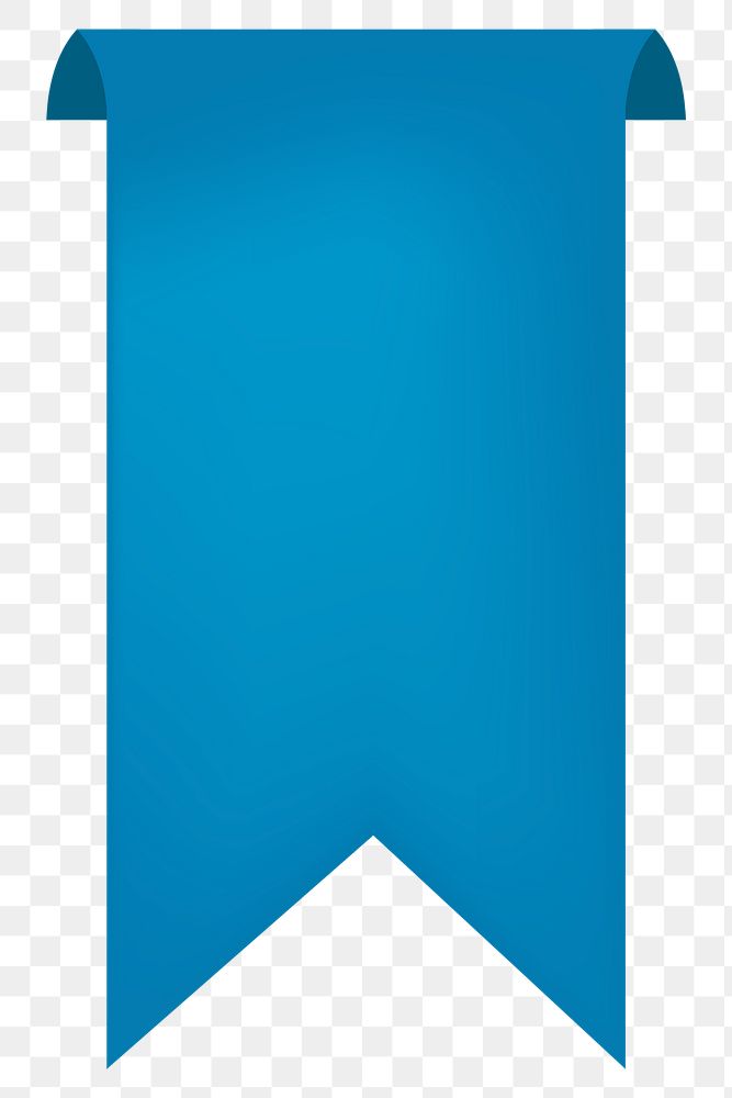 Ribbon png sticker, blue banner design space