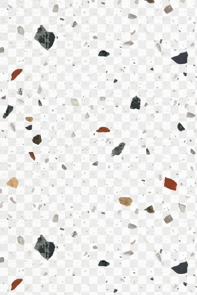  Terrazzo pattern png, transparent background, abstract design