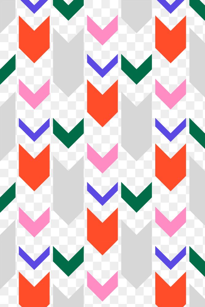 Arrow pattern background png transparent, colorful zigzag, creative design