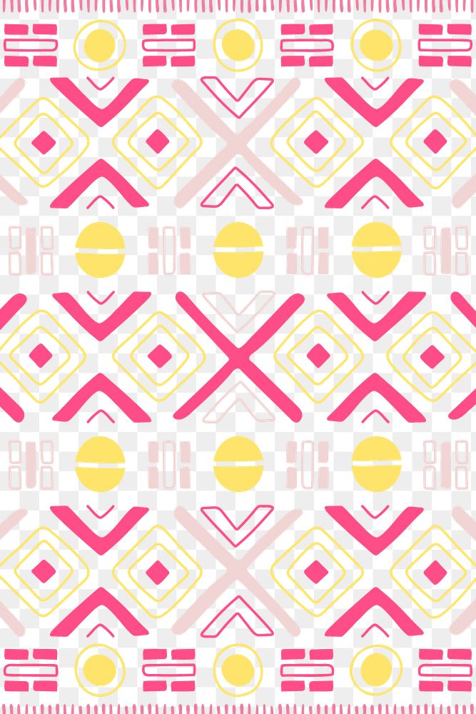Ethnic pattern png transparent background, colorful Aztec design
