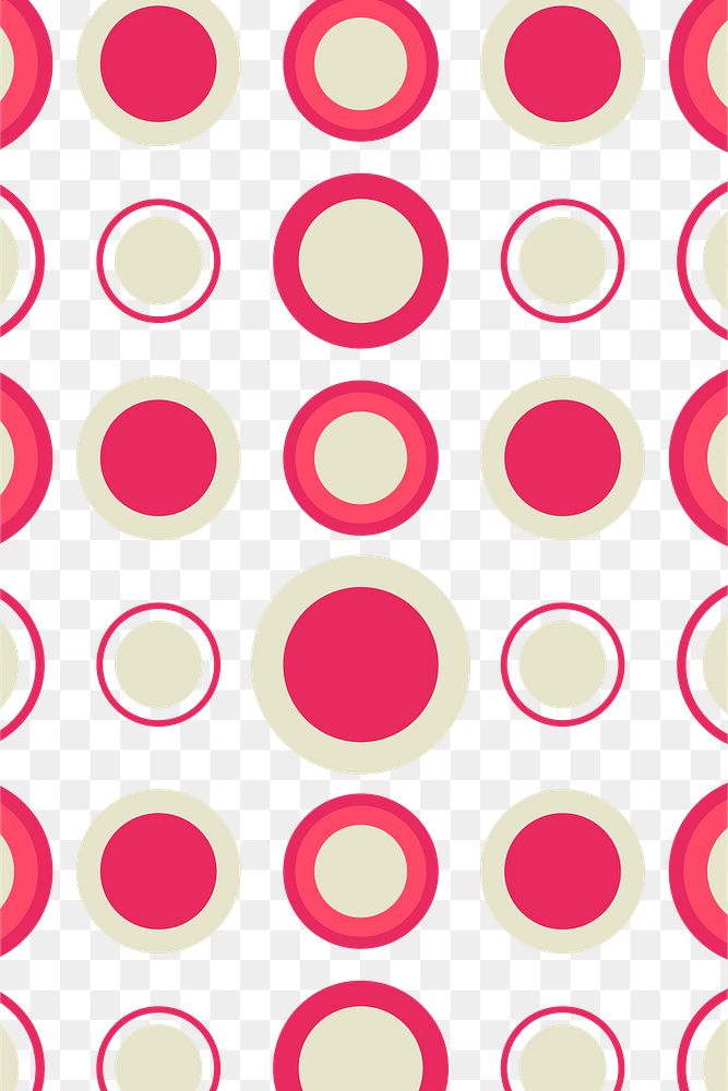 Polka dot png transparent background, retro geometric circle shape design