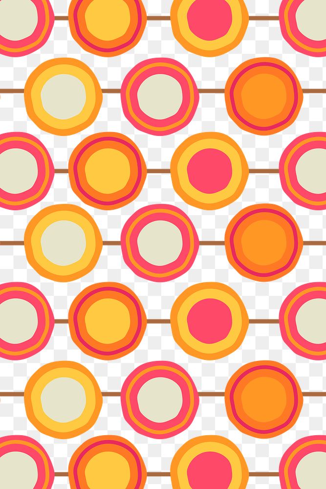 Pattern png transparent background, colorful geometric circle shape design