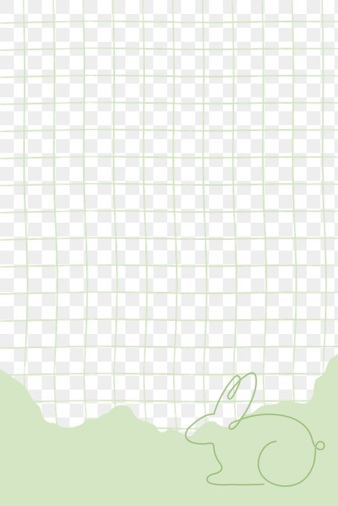 Png rabbit grid background, transparent design