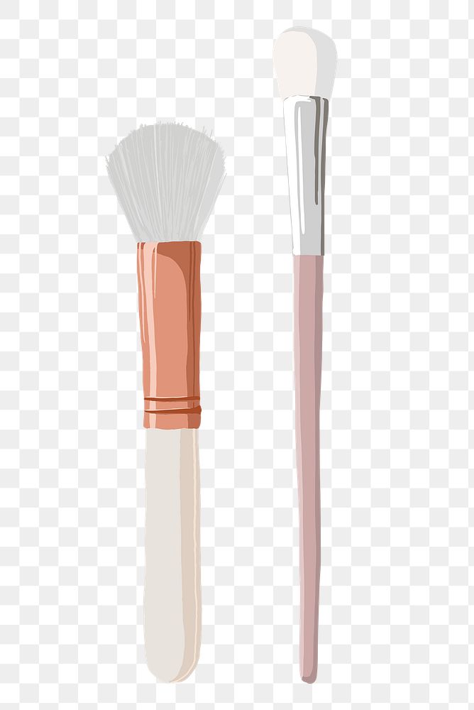 Makeup brushes png sticker, beauty product illustration