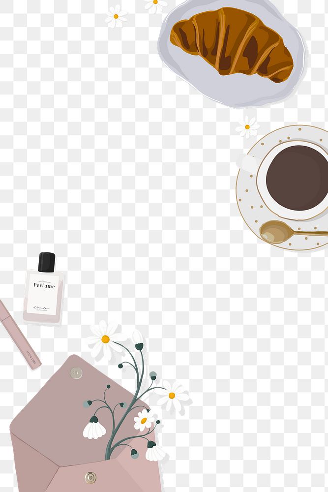 Breakfast png background, women&rsquo;s lifestyle transparent illustration