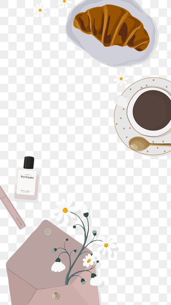 Cafe png background, women&rsquo;s lifestyle transparent illustration