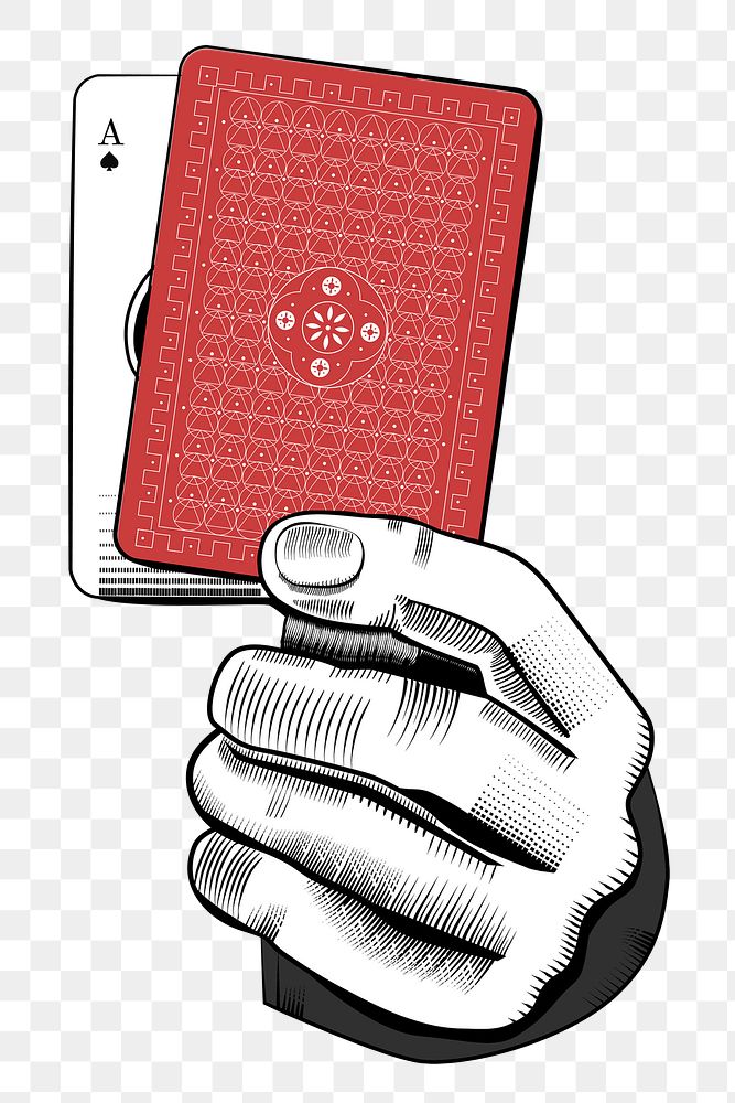 Holding space ace png playing card