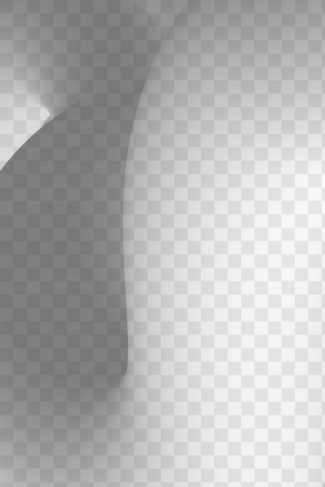 Abstract background png transparent, 3D fluid texture overlay in grayscale