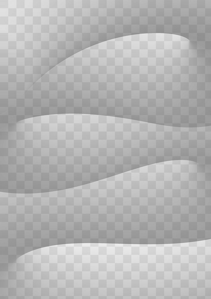 Abstract background png transparent, 3D fluid texture in grayscale