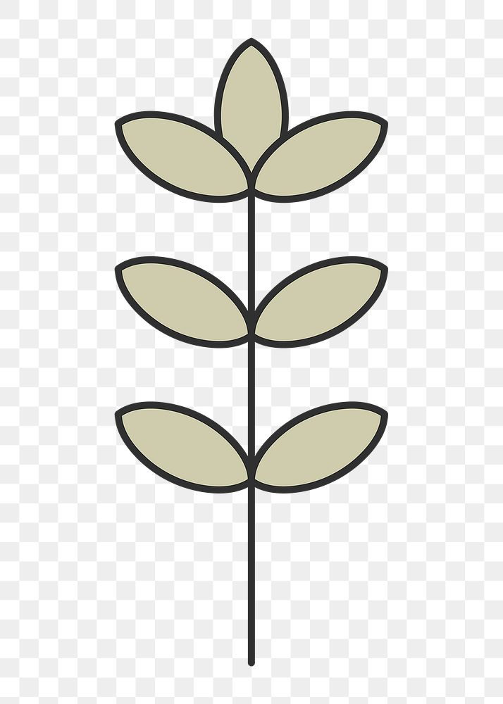 Leaf element png, botanical graphic design