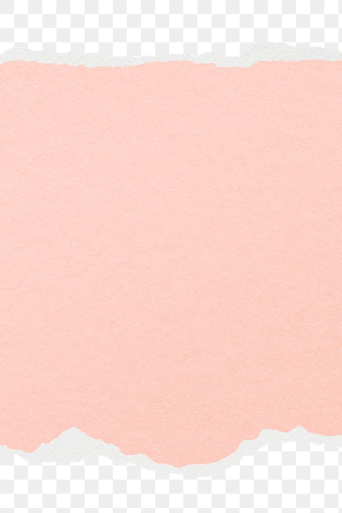 Pink paper png frame, transparent background, ripped paper texture