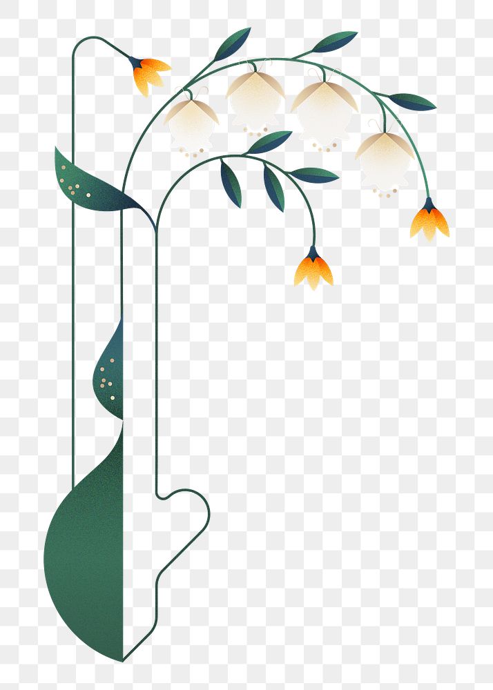 Flat white png flower design sticker, transparent background, aesthetic design