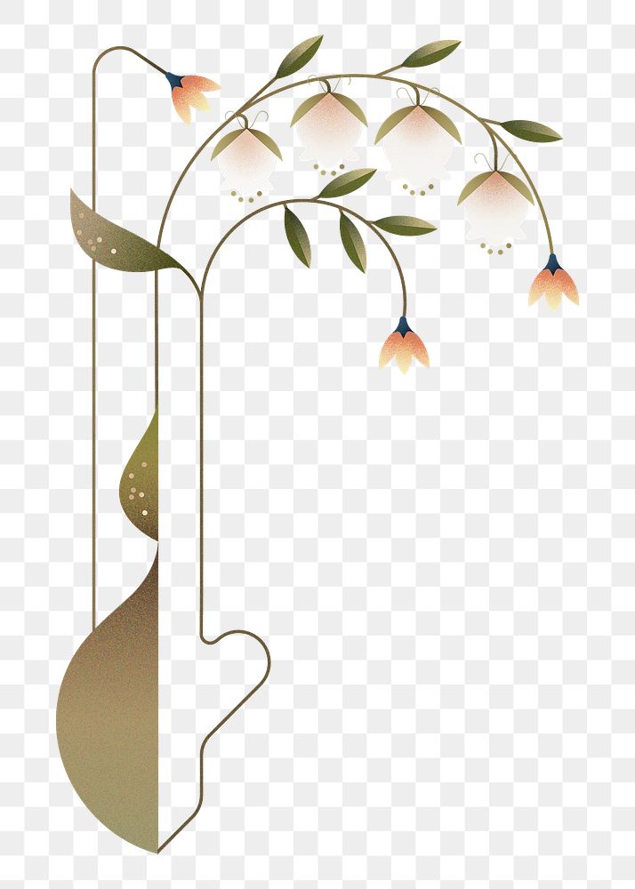 White flower png sticker design, nature illustration