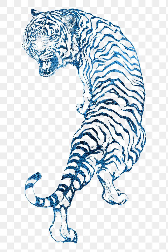 Blue tiger png, zodiac clipart, Chinese new year celebration