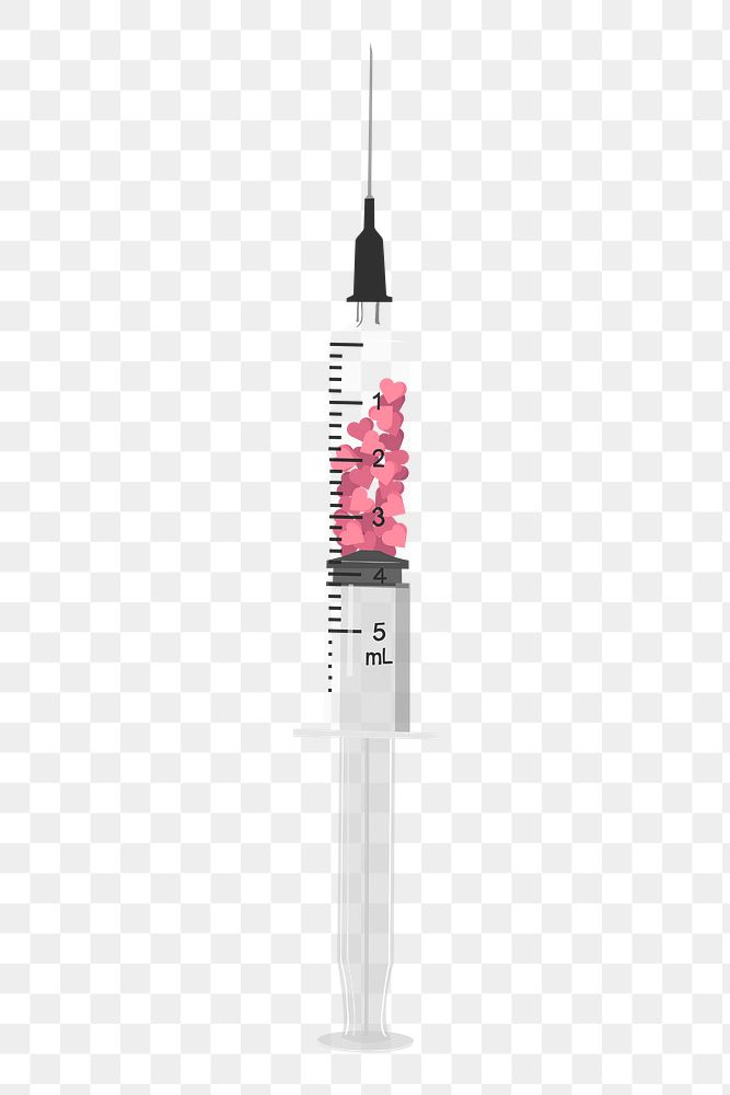 Syringe png sticker, transparent background