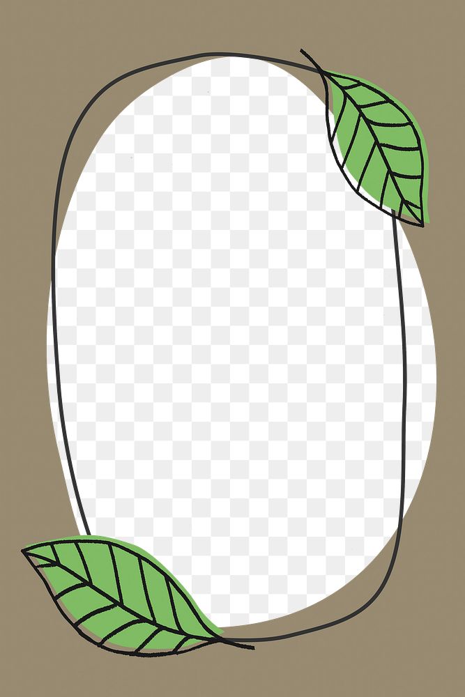 Png ash tree leaf frame on transparent background