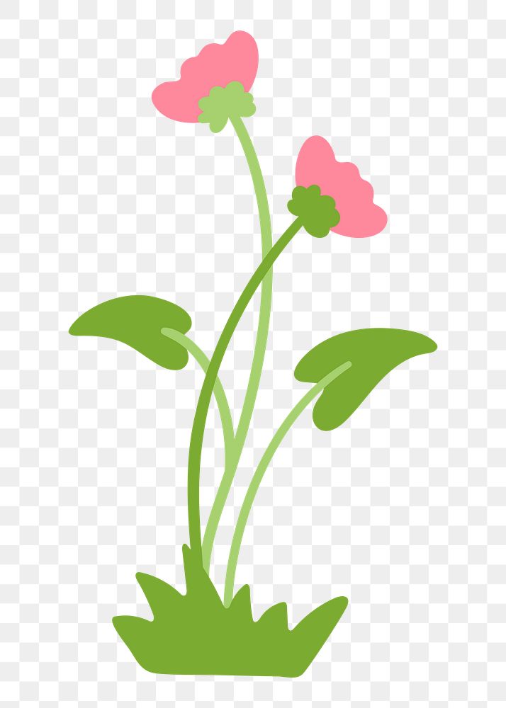 Pink flower png sticker, nature illustration, transparent background