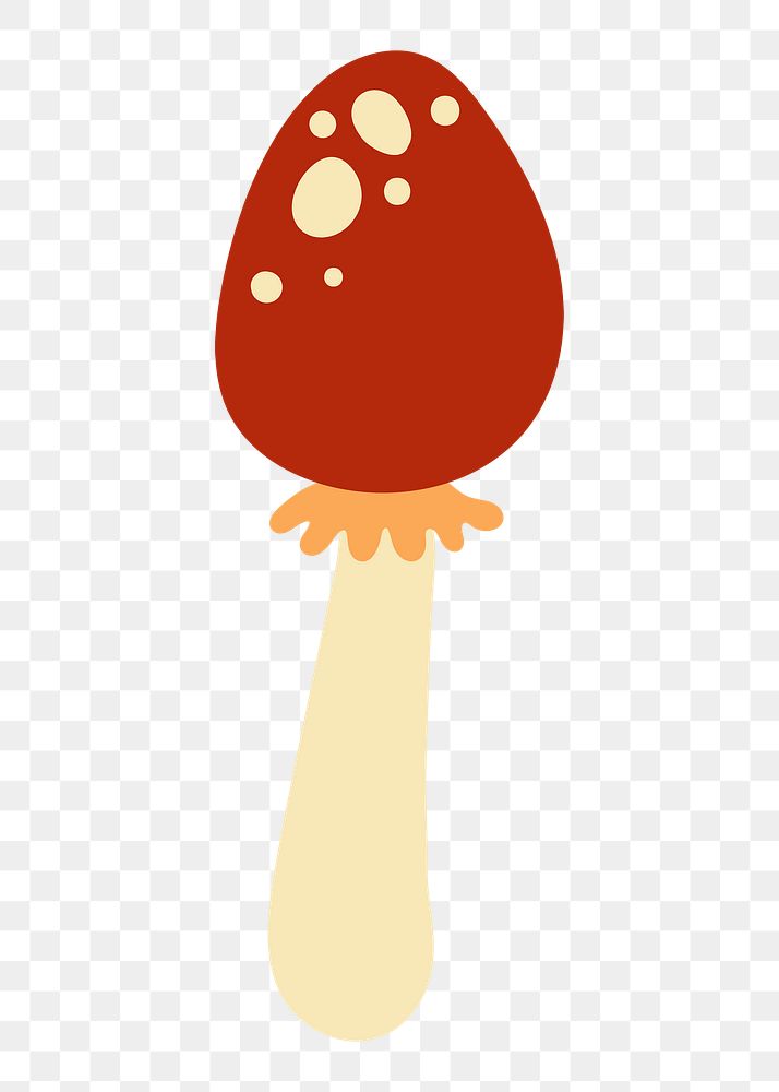 Cute mushroom png sticker, nature illustration, transparent background