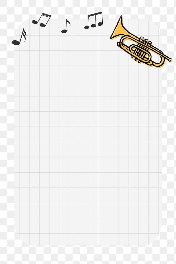 Jazz png frame sticker, music doodle design on transparent background