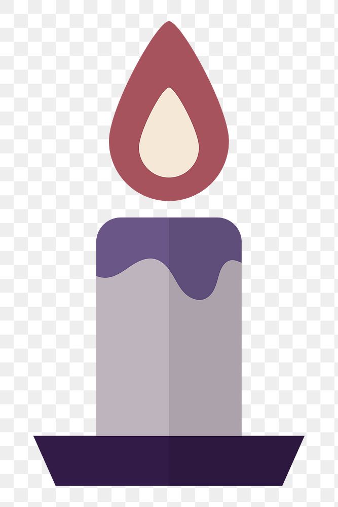 Burning candle  design element