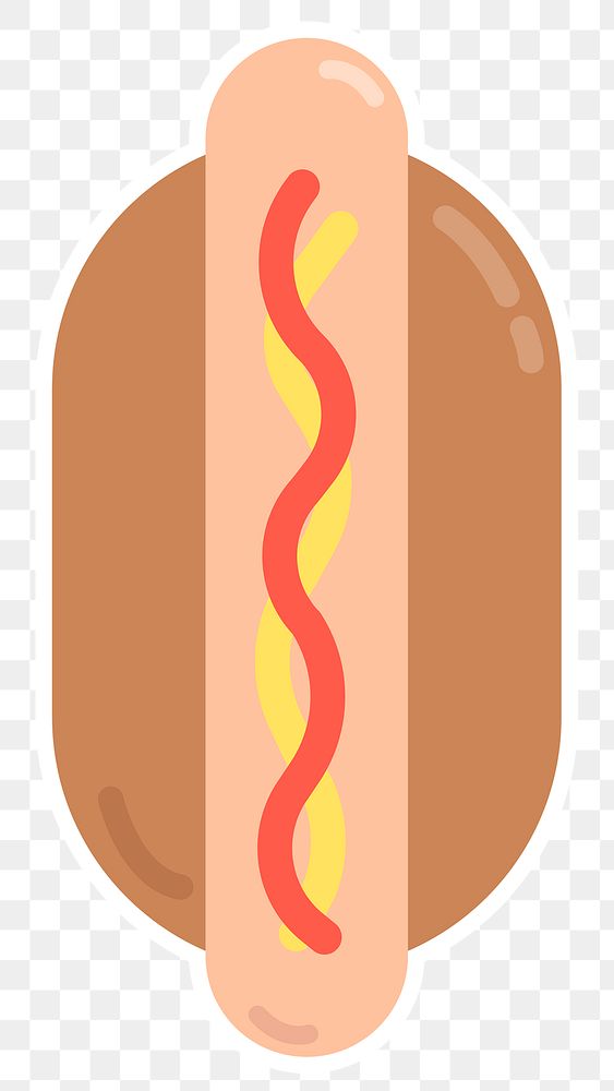 Png pastel hot dog food sticker clipart