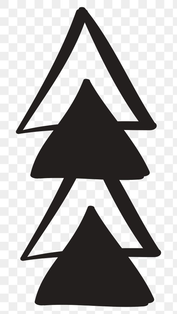 Doodle bohemian png triangle symbol illustration