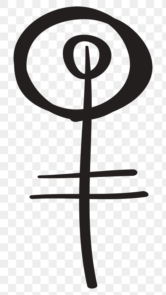Doodle bohemian png human symbol illustration
