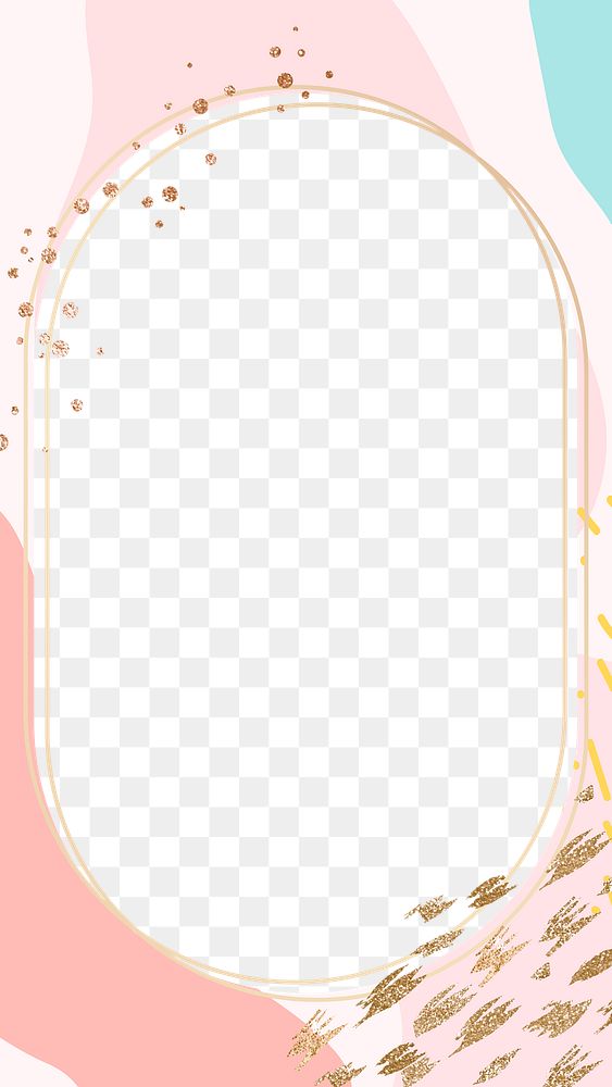 PNG frame pink peach pastel color