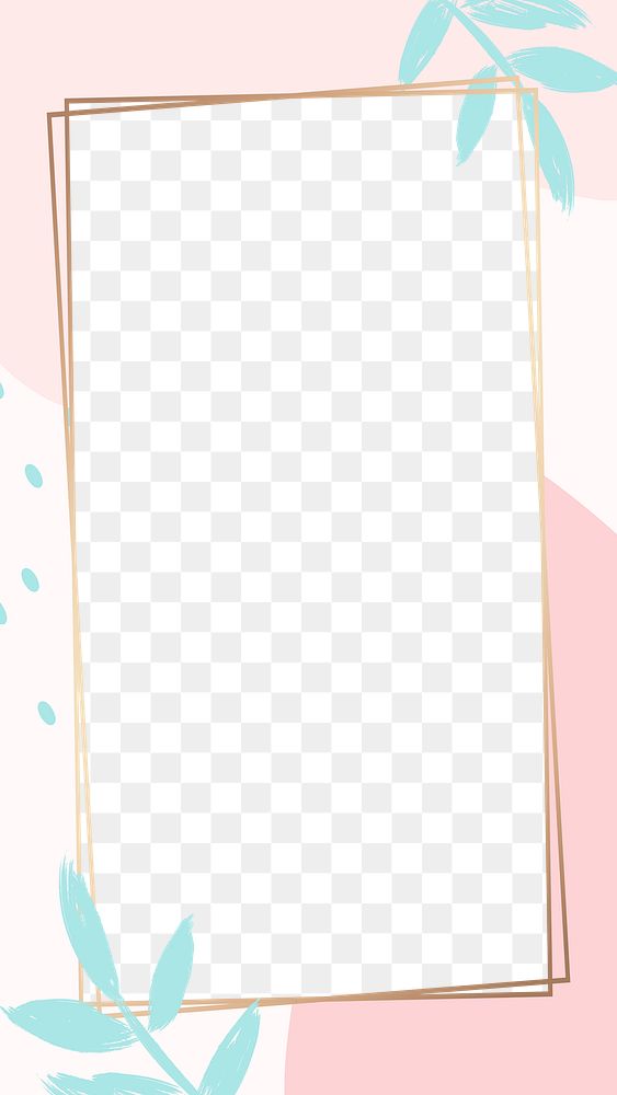 PNG frame in pastel pink Memphis pattern with design space