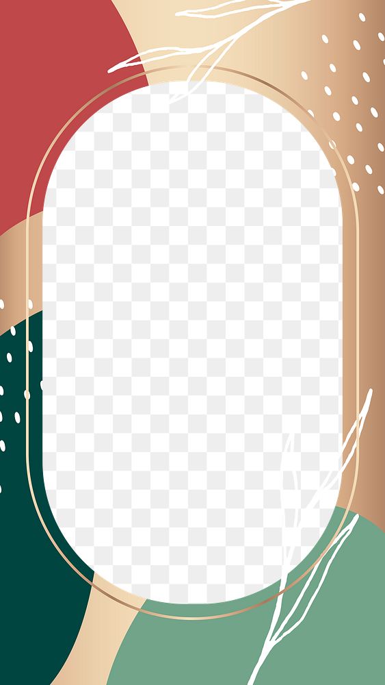 Png frame festive red and green with transparent background