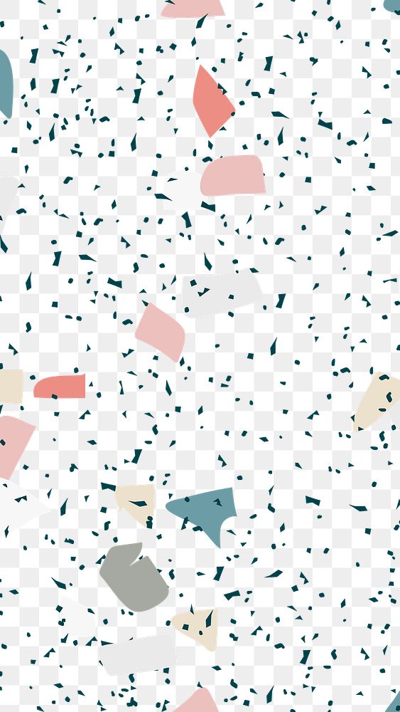 Terrazzo png speckled colorful pattern transparent background