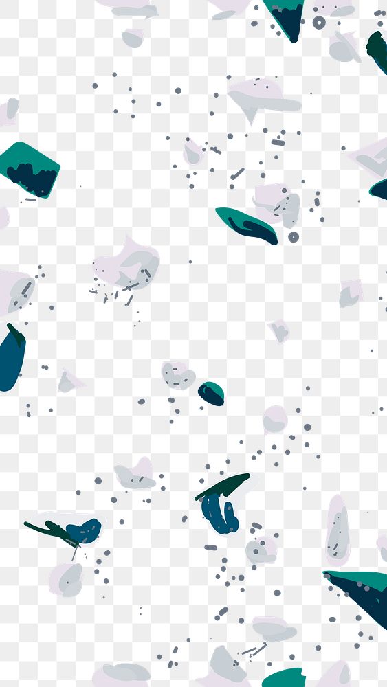 Png light blue terrazzo pattern transparent background