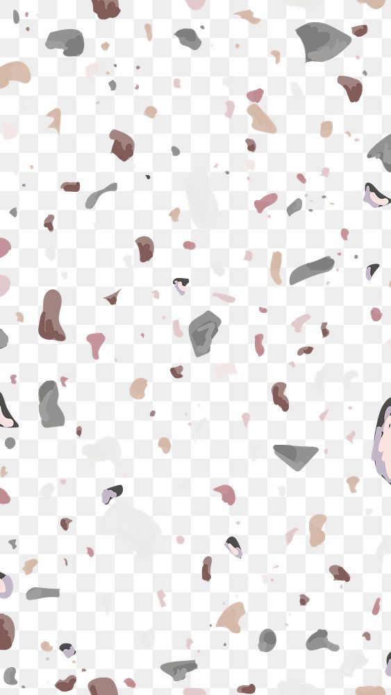 Png brown terrazzo pattern transparent background