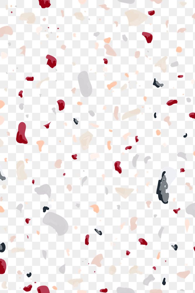 Png pastel terrazzo pattern transparent background