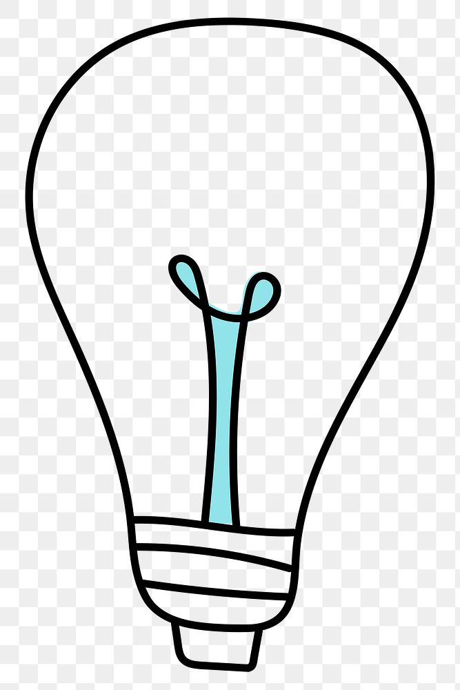 Png light bulb doodle illustration