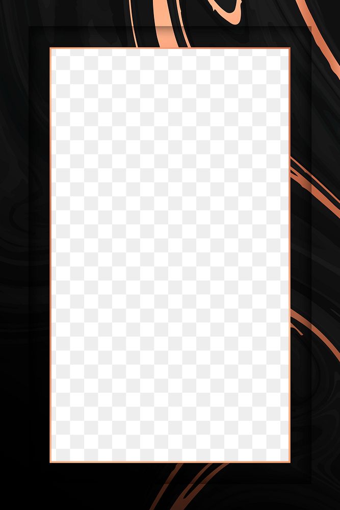 Frame png black and copper patterned border