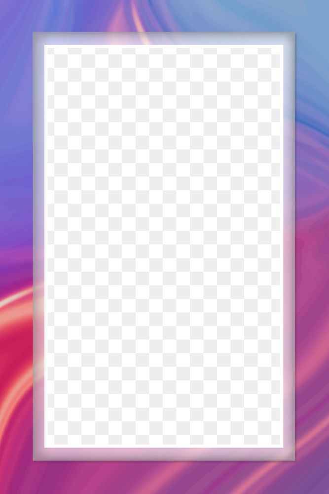 Png frame colorful blue and pink gradient border