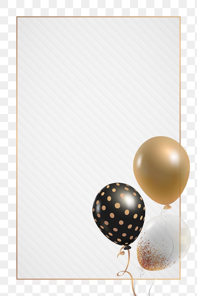 Birthday party balloon frame  png 