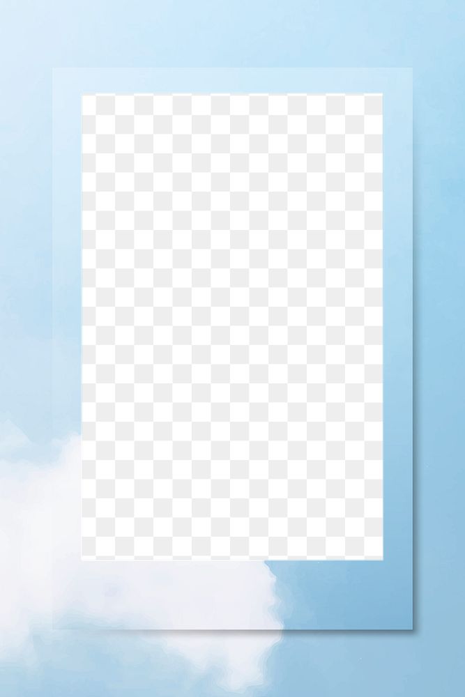 Beautiful sky frame png in transparent background