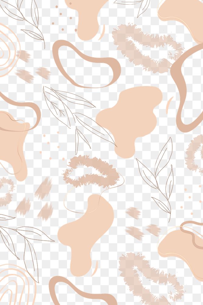 Beige botanical patterned background