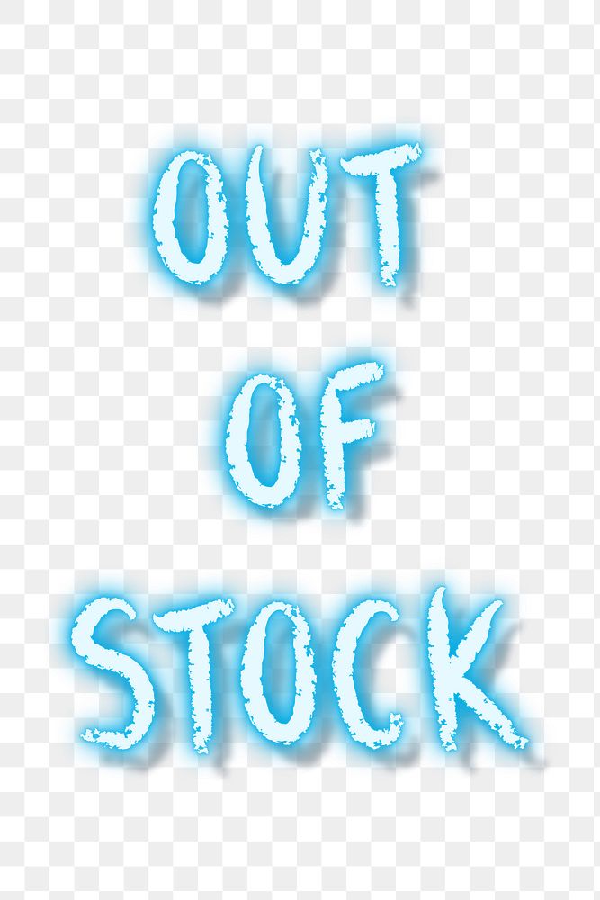 Out of stock during coronavirus outbreak neon sign transparent png 