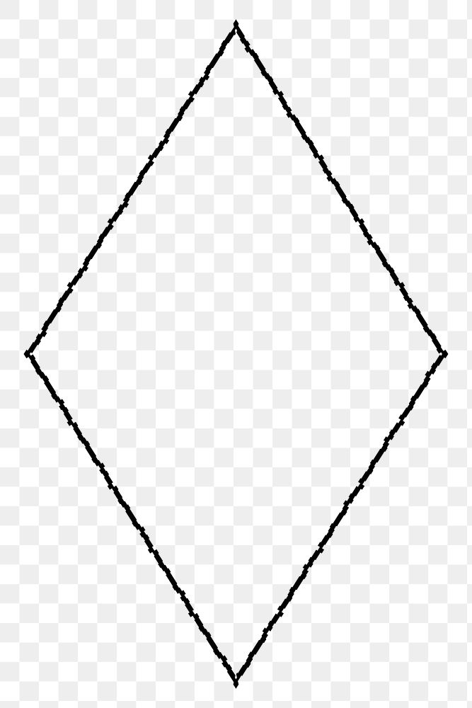 Black rhombus outline design element 